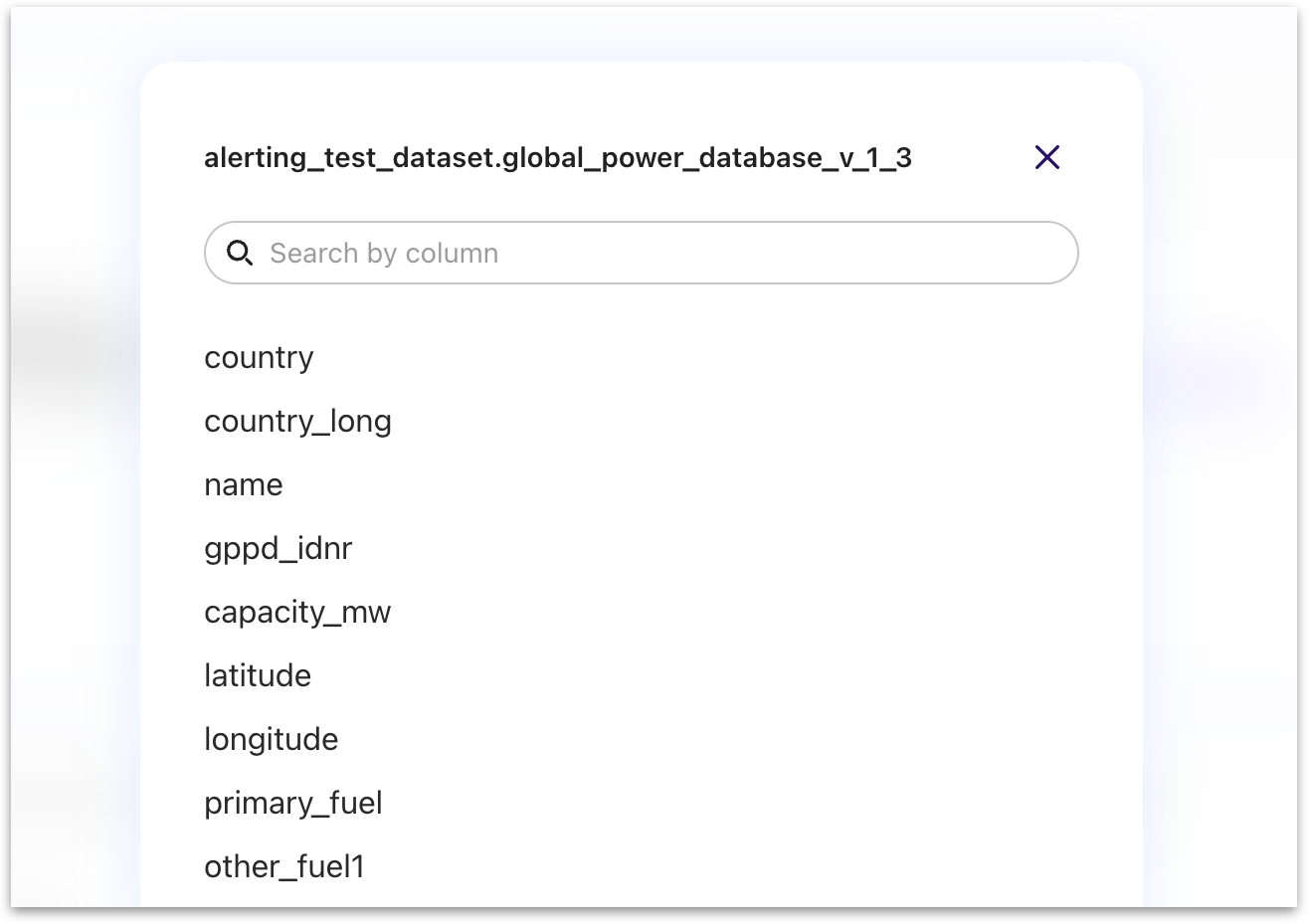 “Show more” disponibile nella fase di configurazione delle tabelle 2